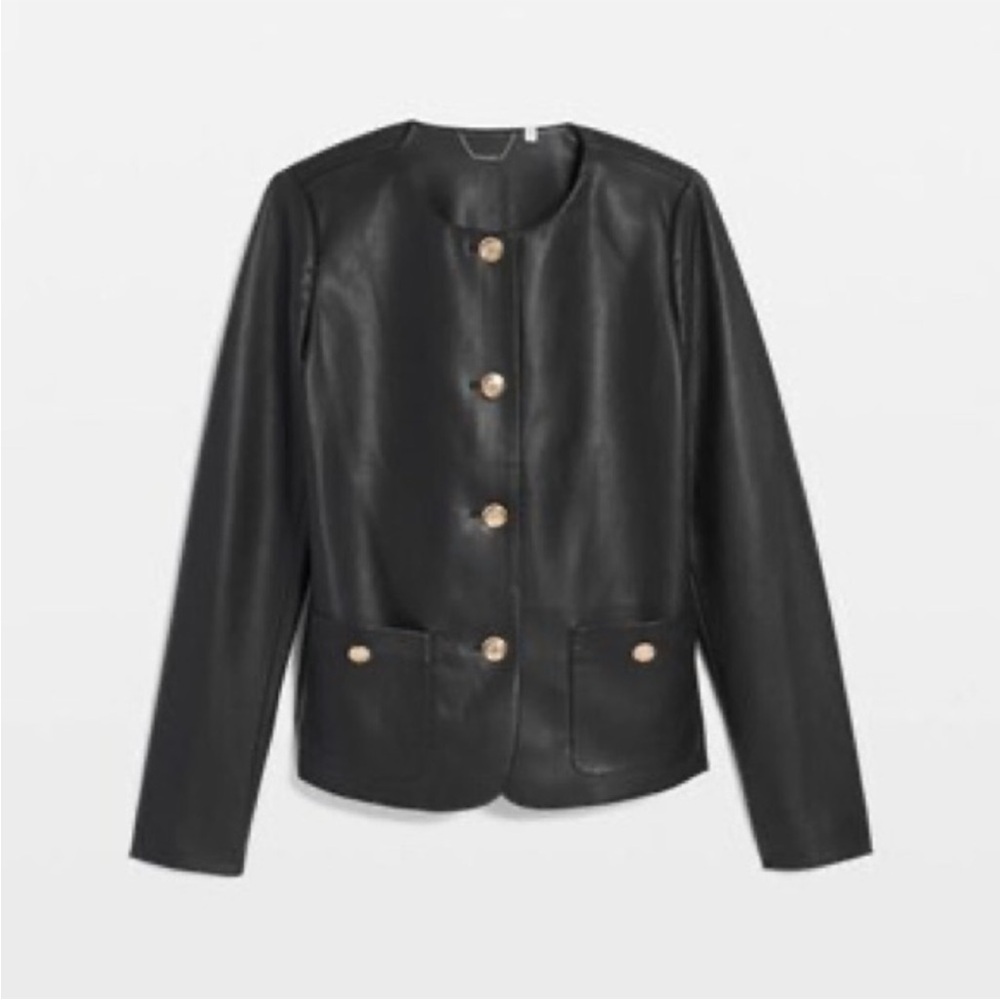 Black Faux Leather Jacket